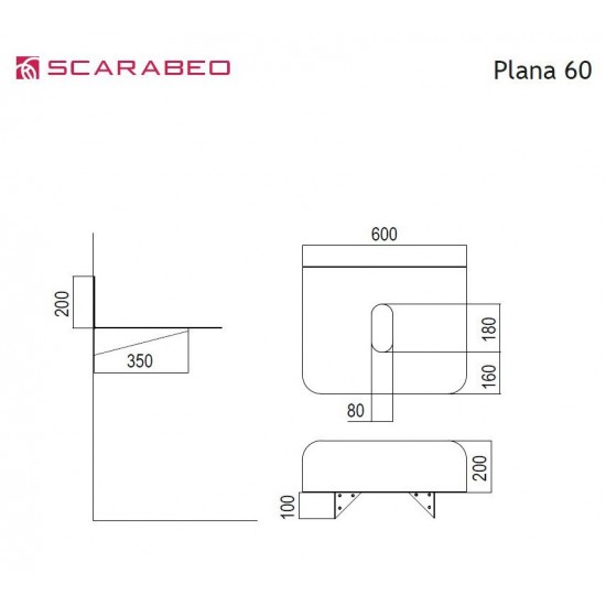 Έπιπλο Scarabeo Plana 60 Black Matt 2553-NROP Χωρίς Νιπτήρα Έπιπλο Scarabeo Plana 60 Black Matt 2553-NROP Χωρίς Νιπτήρα